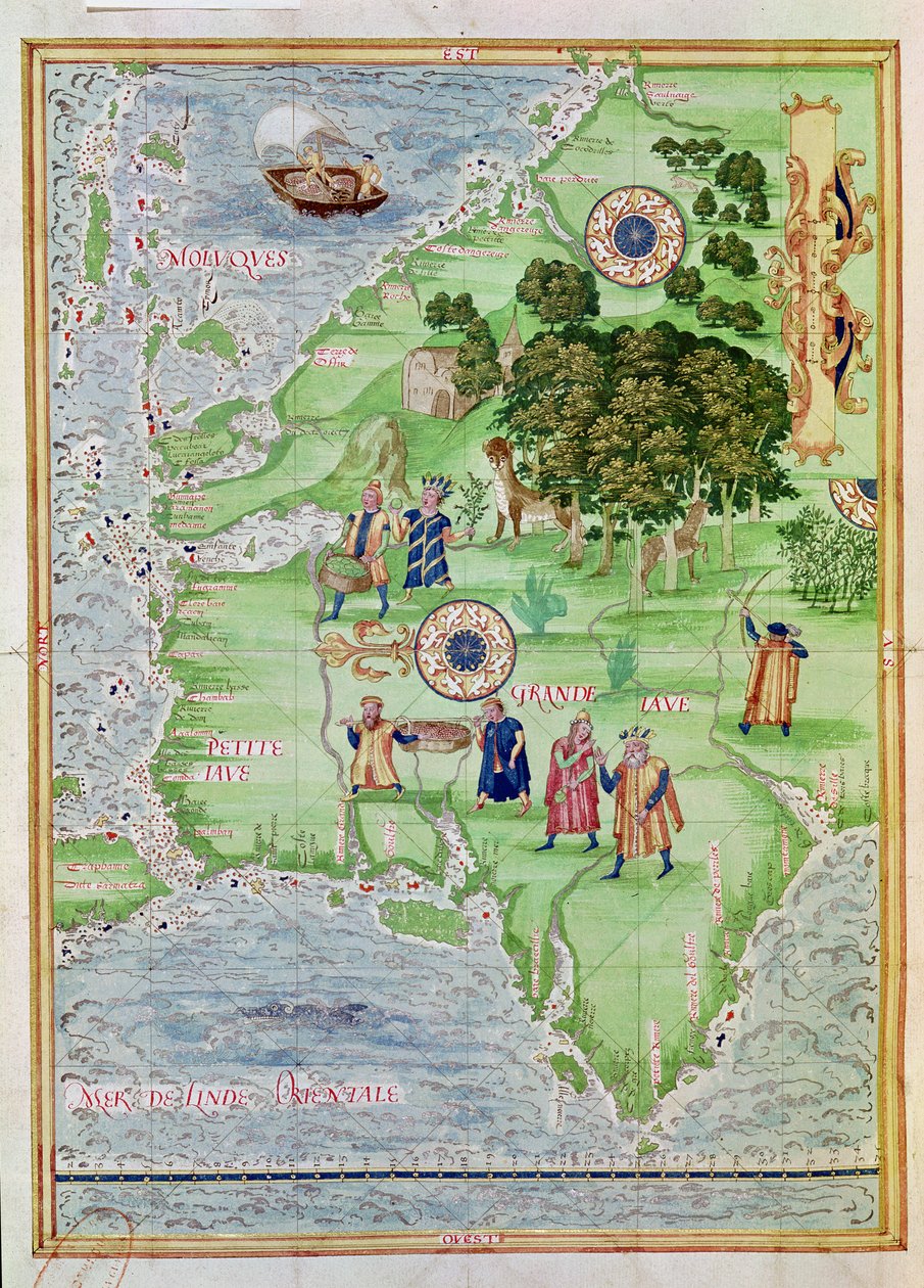 Fol.32v De specerijenhandel in de Molukken, uit 