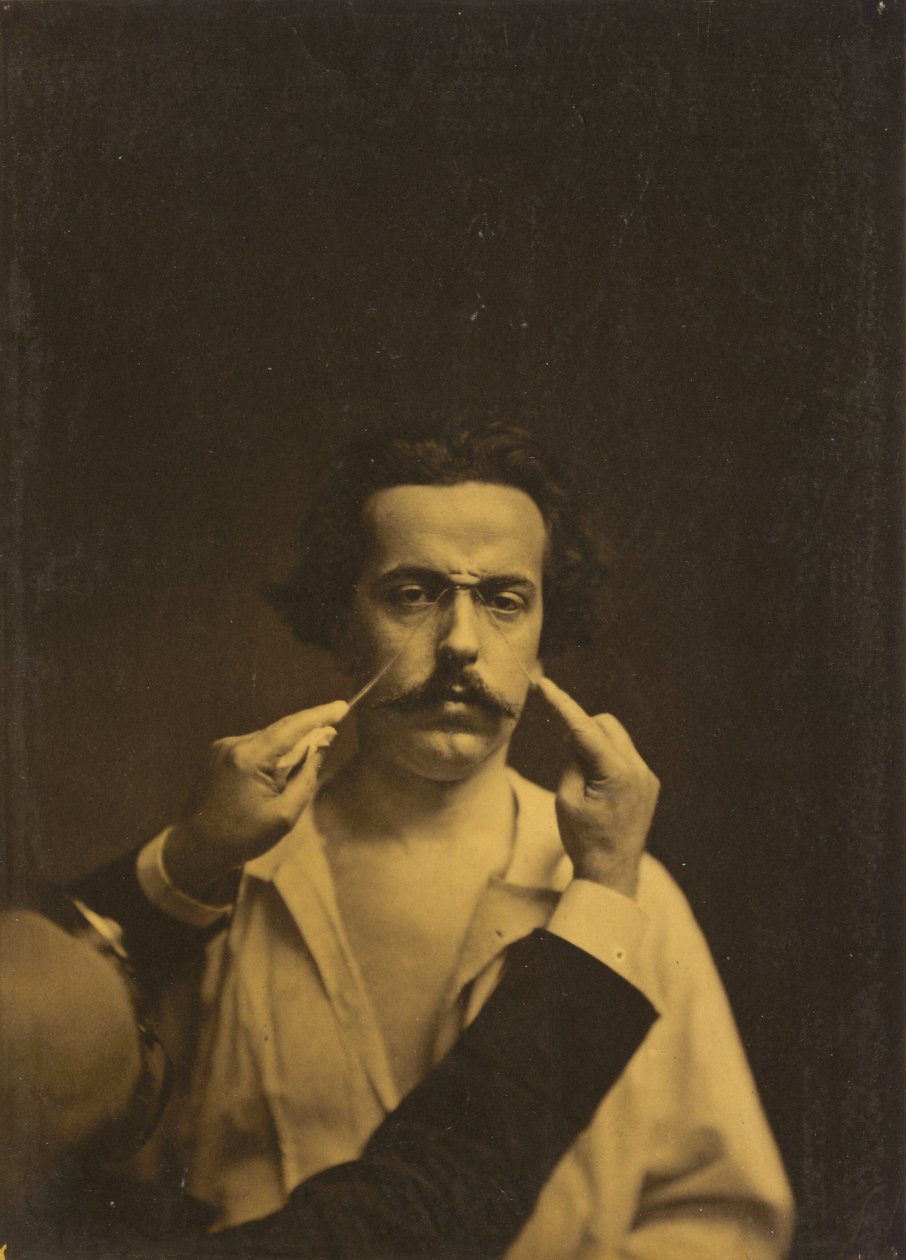 Uiting van ernst,1854-1856, gedrukt 1862 (foto) door Guillaume Benjamin Armand Duchenne de Boulogne