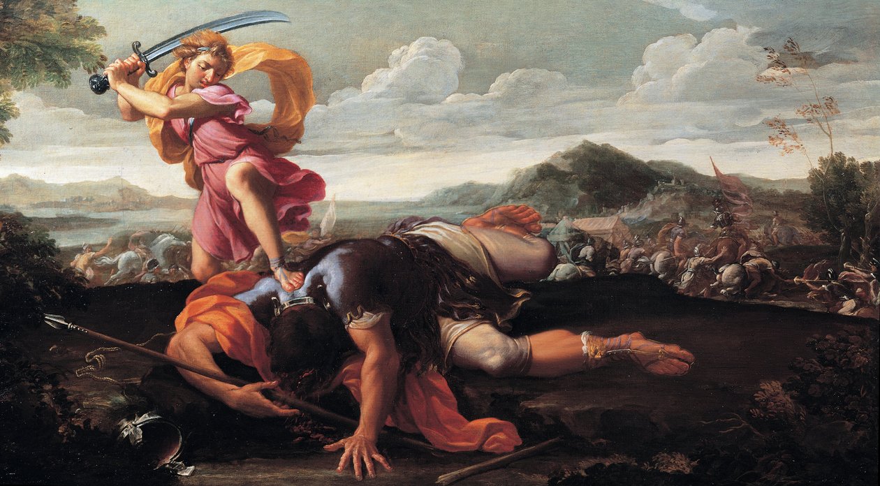 David en Goliath door Guillaume Courtois
