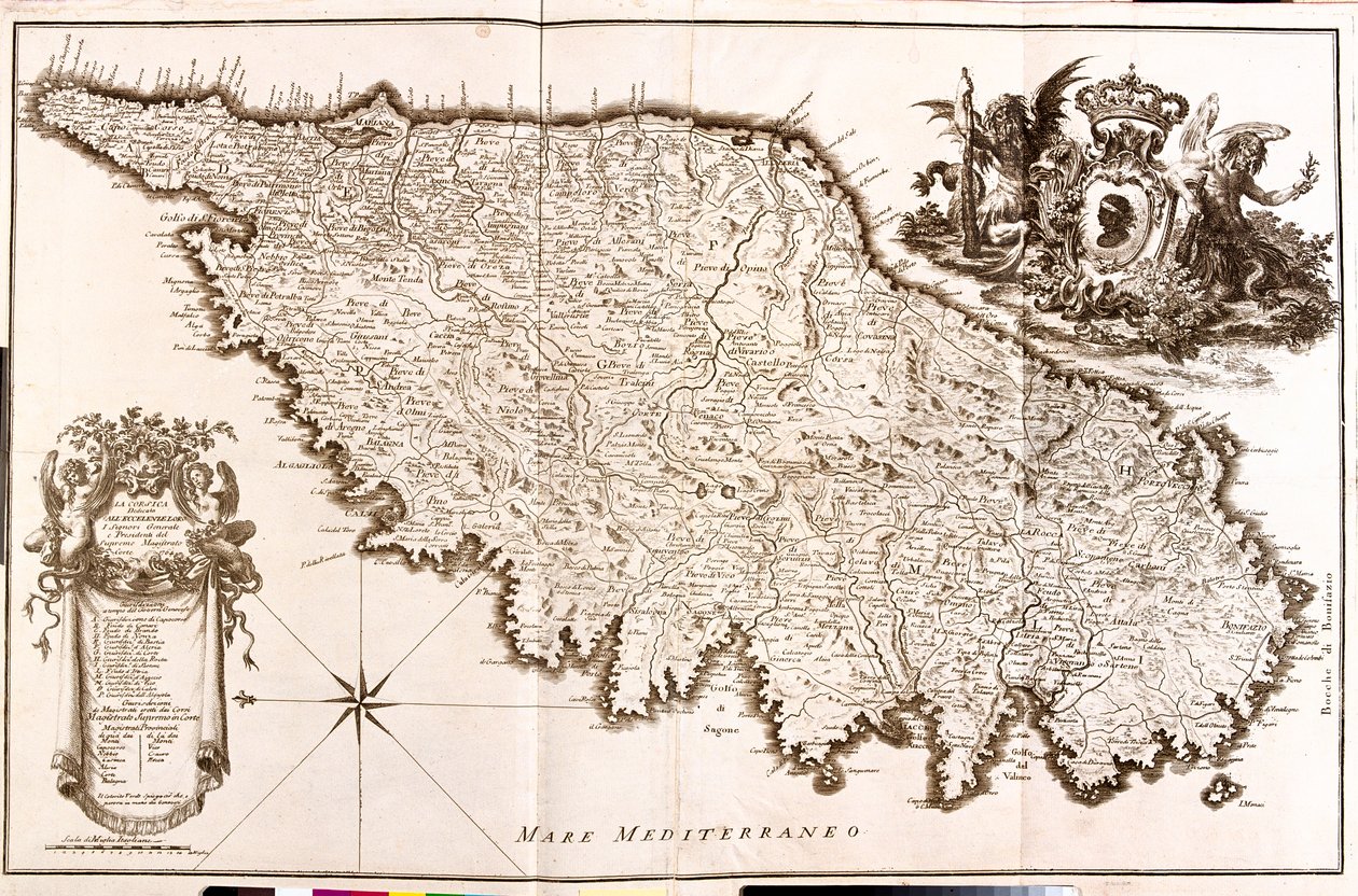 Corsica, Frankrijk door Guillaume Delisle