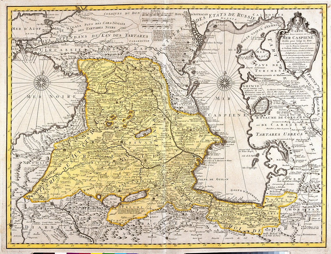 Georgië, Armenië, Azerbeidzjan, Oost-Turkije, Noord-Iran door Guillaume Delisle