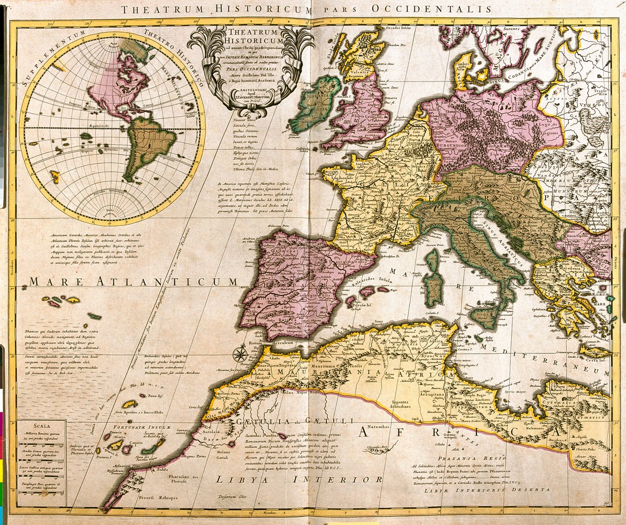 West-Europa en Noord-Afrika door Guillaume Delisle