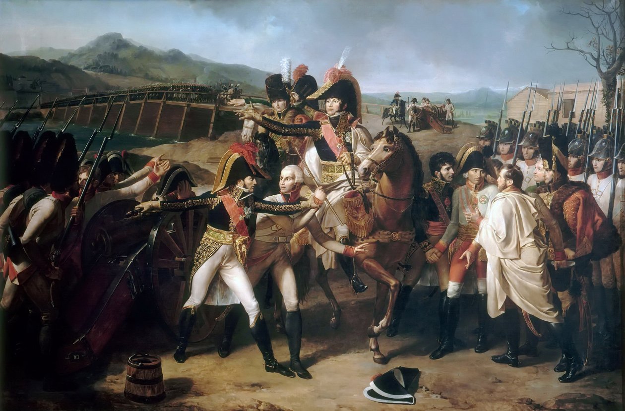 Verrassing bij de brug over de Donau op 13 november 1805 door Guillaume Guillon Lethière