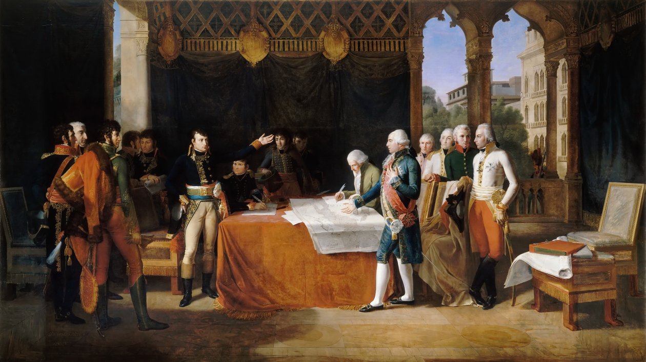 De Voorlopige Vrede van Leoben, 17 april 1797 door Guillaume Guillon Lethière