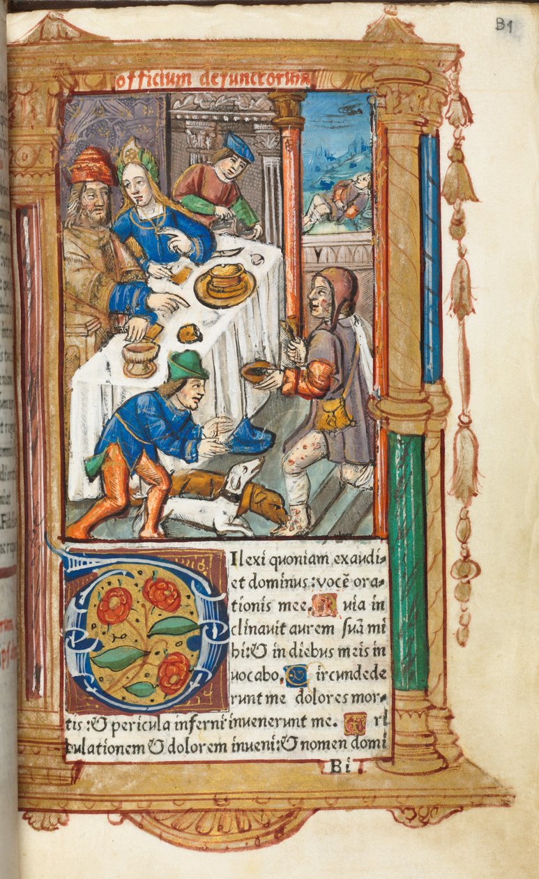Gedrukte Getijdenboek Gebruik van Rome: fol. 73r, Lazarus, 1510 door Guillaume Le Rouge
