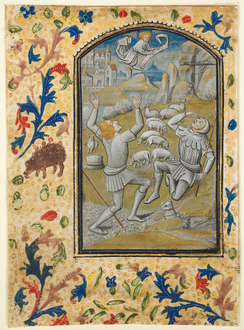 Blad uit een Getijdenboek: Kroning van de Maagd, ca. 1470-1480 door Guillaume Vrelant