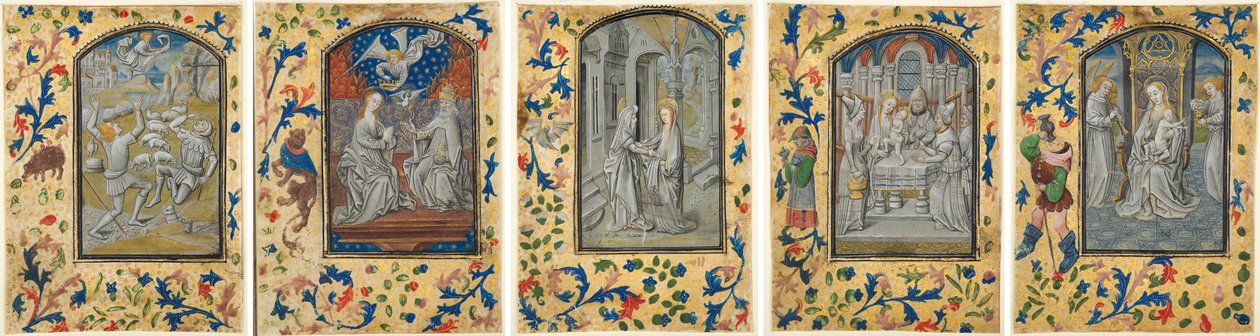 Bladen uit een Getijdenboek door Guillaume Vrelant
