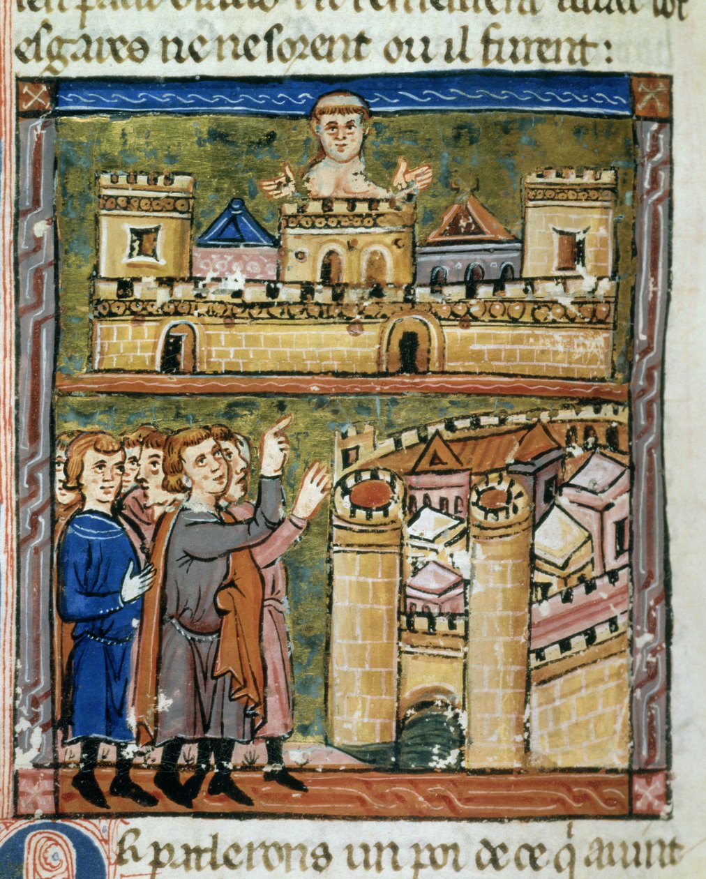 Miniatuur Geschiedenis van Overzee - Zee door Willem van Tyrus door Guillaume de Tyr