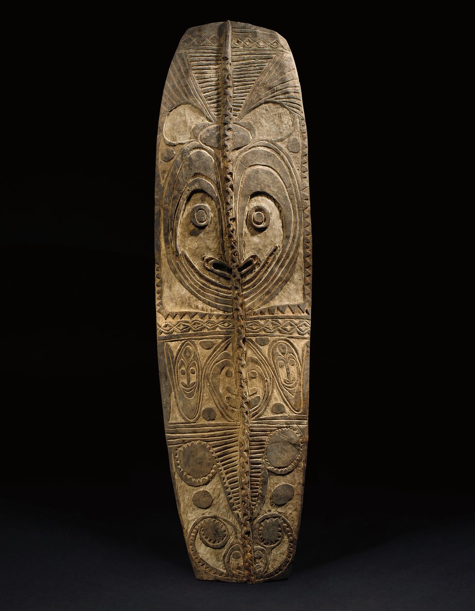 Ovale East Sepik schild, Wogamusin of April River door Guinean New