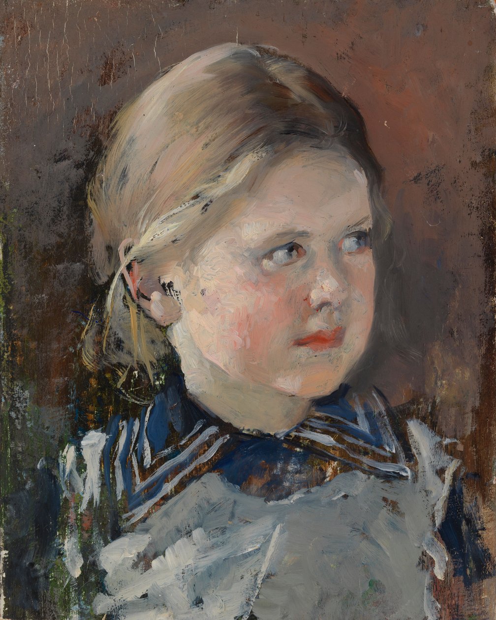 Hoofd van een meisje, studie voor het familieportret van baron Magnus von Born door Gunnar Berndtson