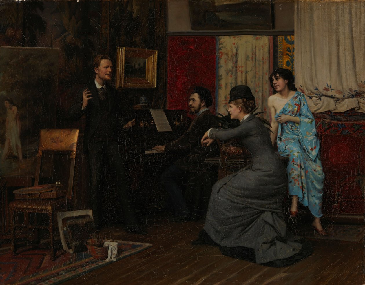 Muziek in het atelier door Gunnar Berndtson