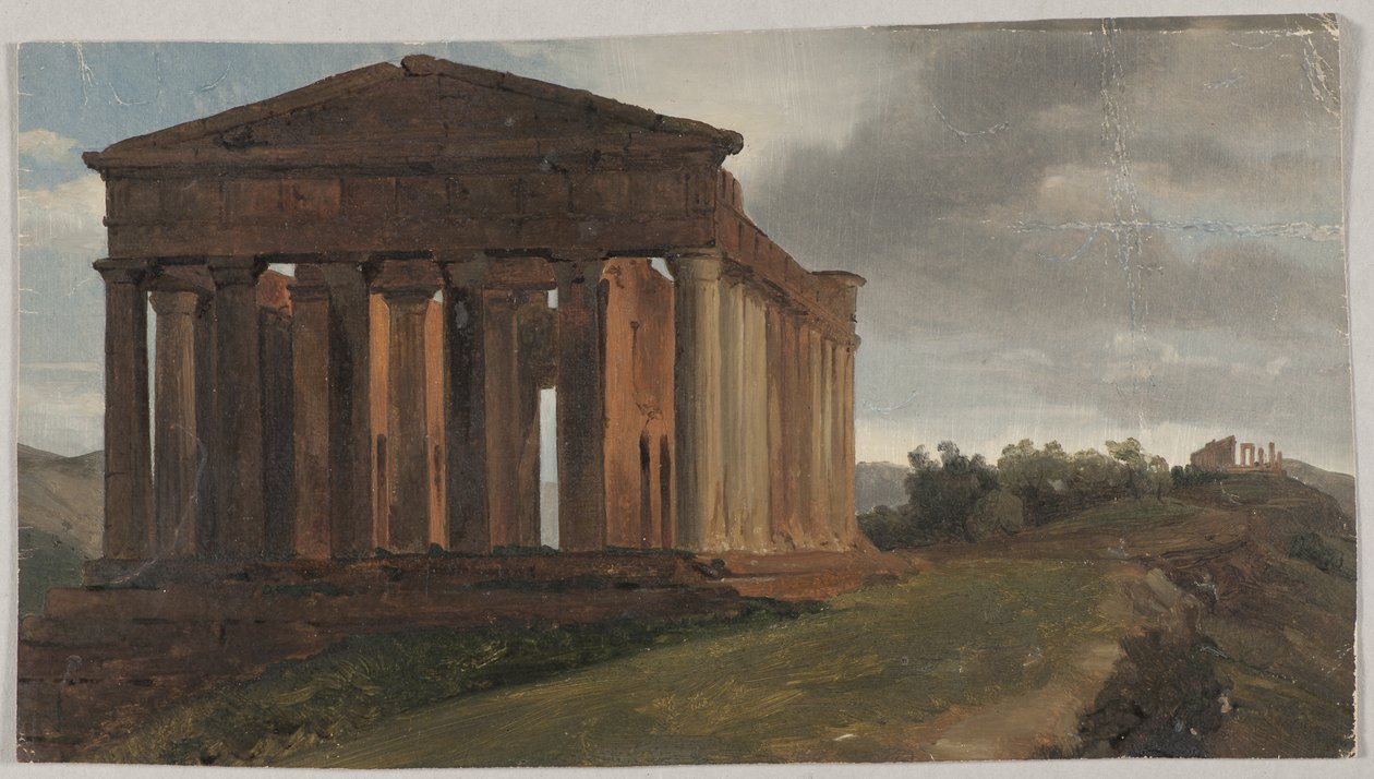 Een tempel in Agrigento, Sicilië door Gustaf Soderberg