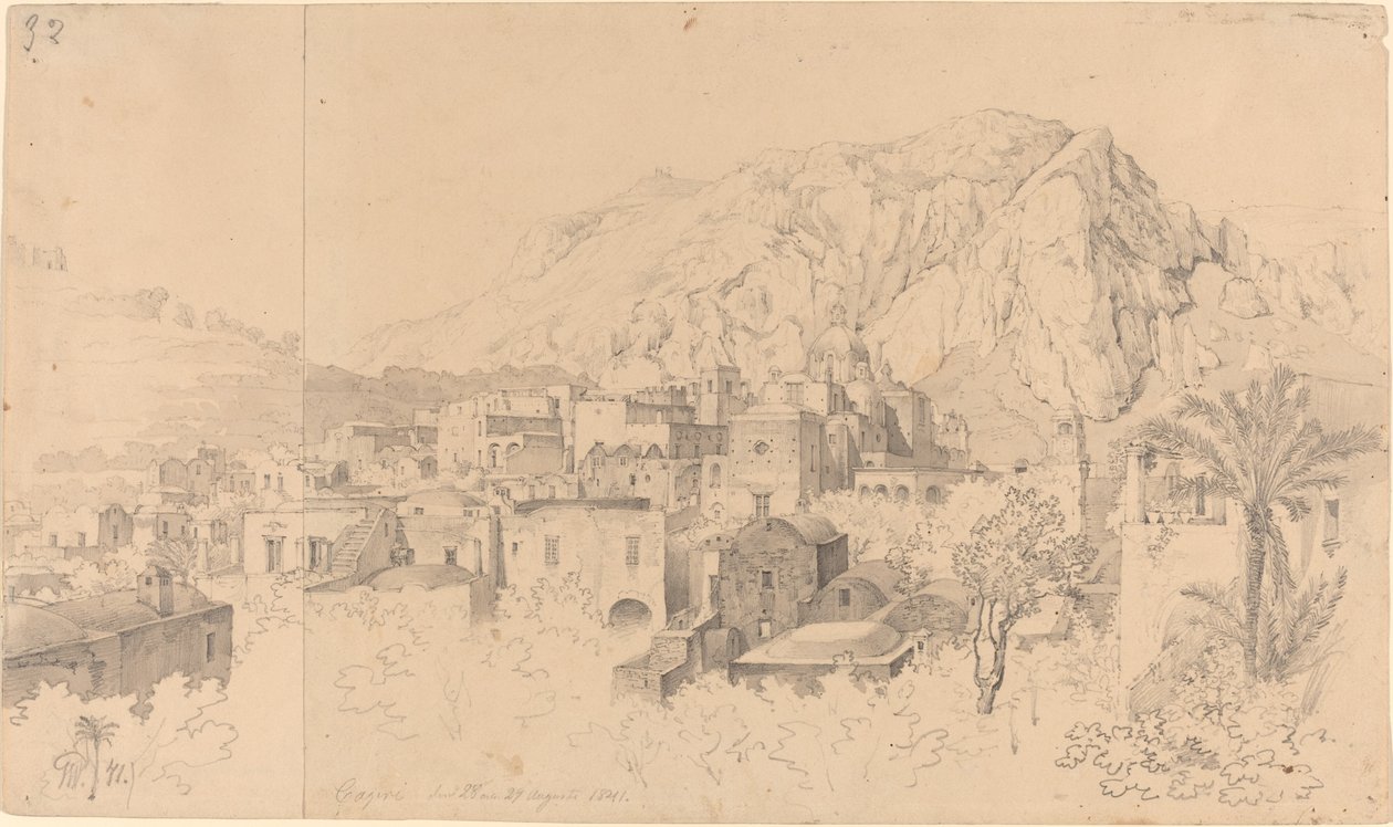 Gezicht op Capri door Gustaf Wilhelm Palm