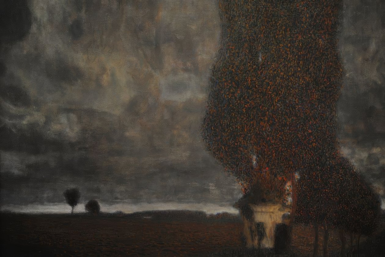 Naderende onweersbui (De Grote Populier II) door Gustav Klimt