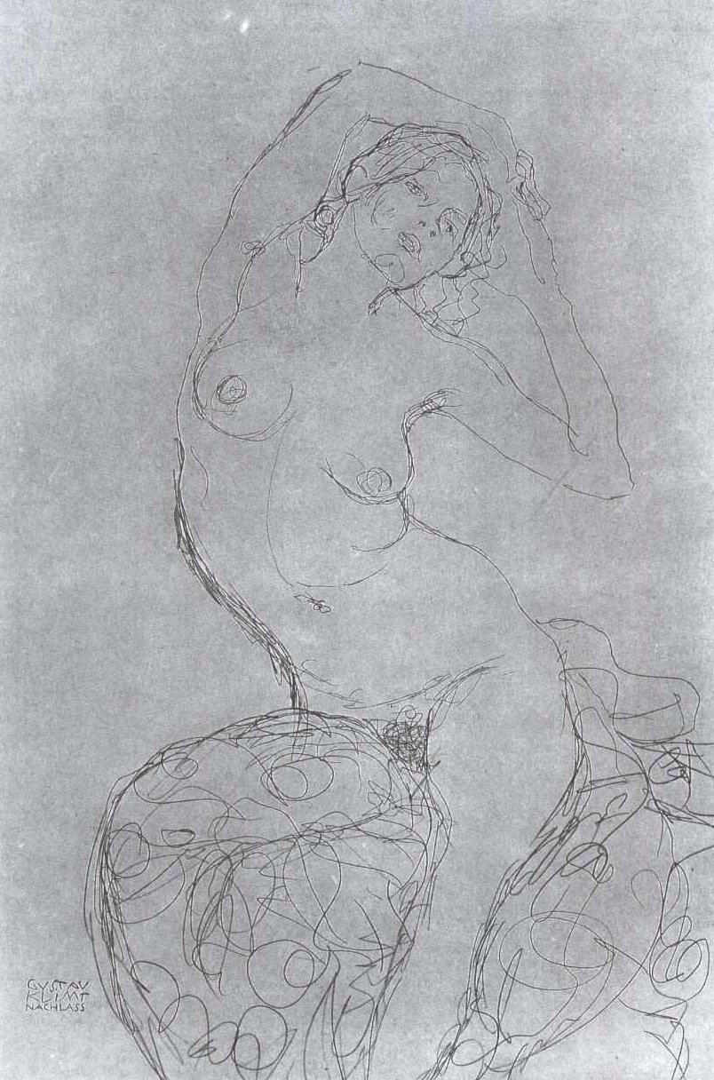 Naakt door Gustav Klimt