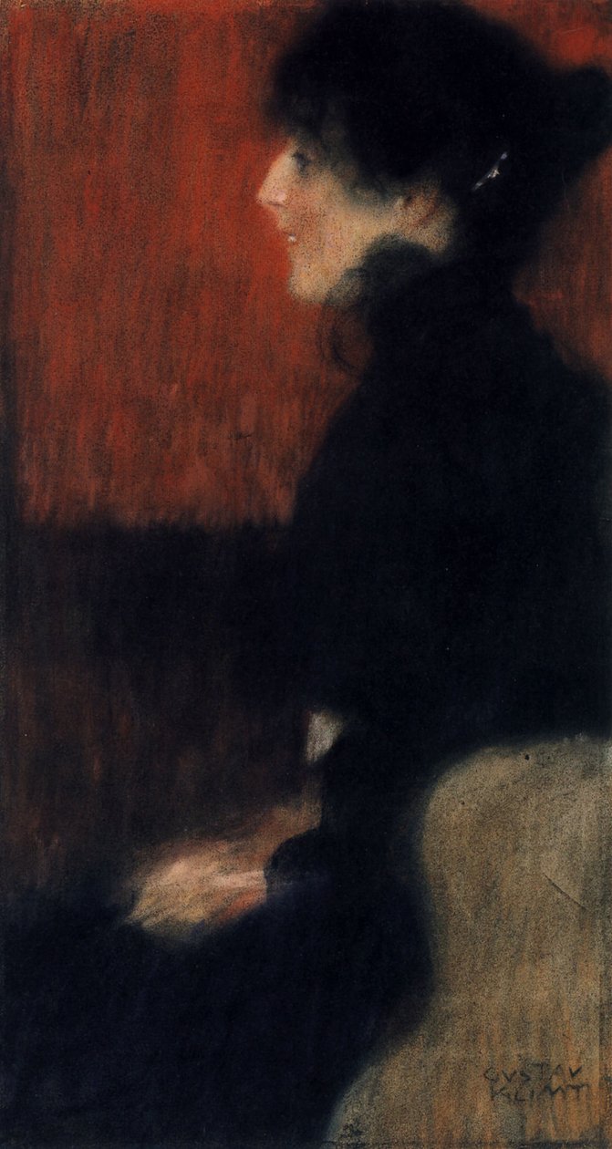 Portret van een dame door Gustav Klimt