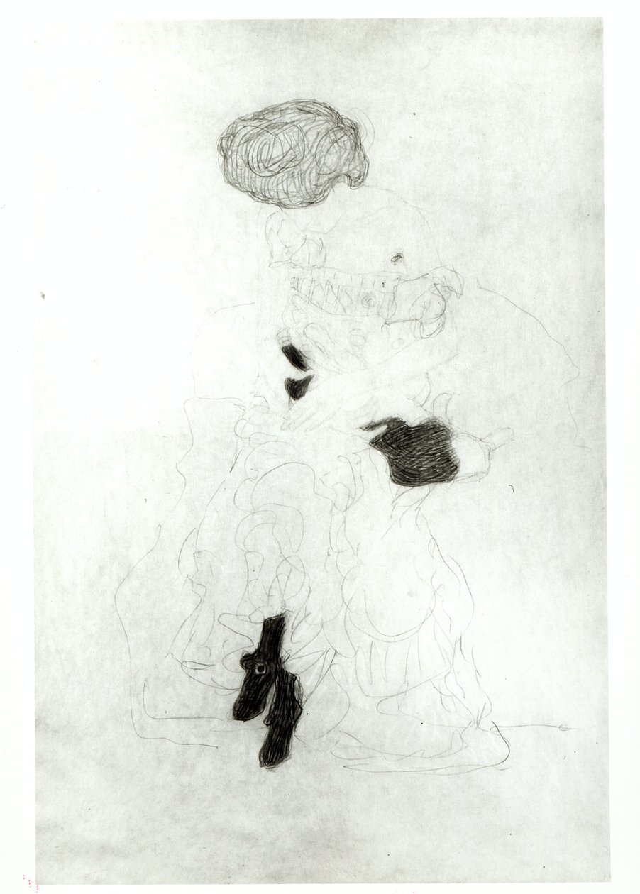 Zittende vrouw door Gustav Klimt
