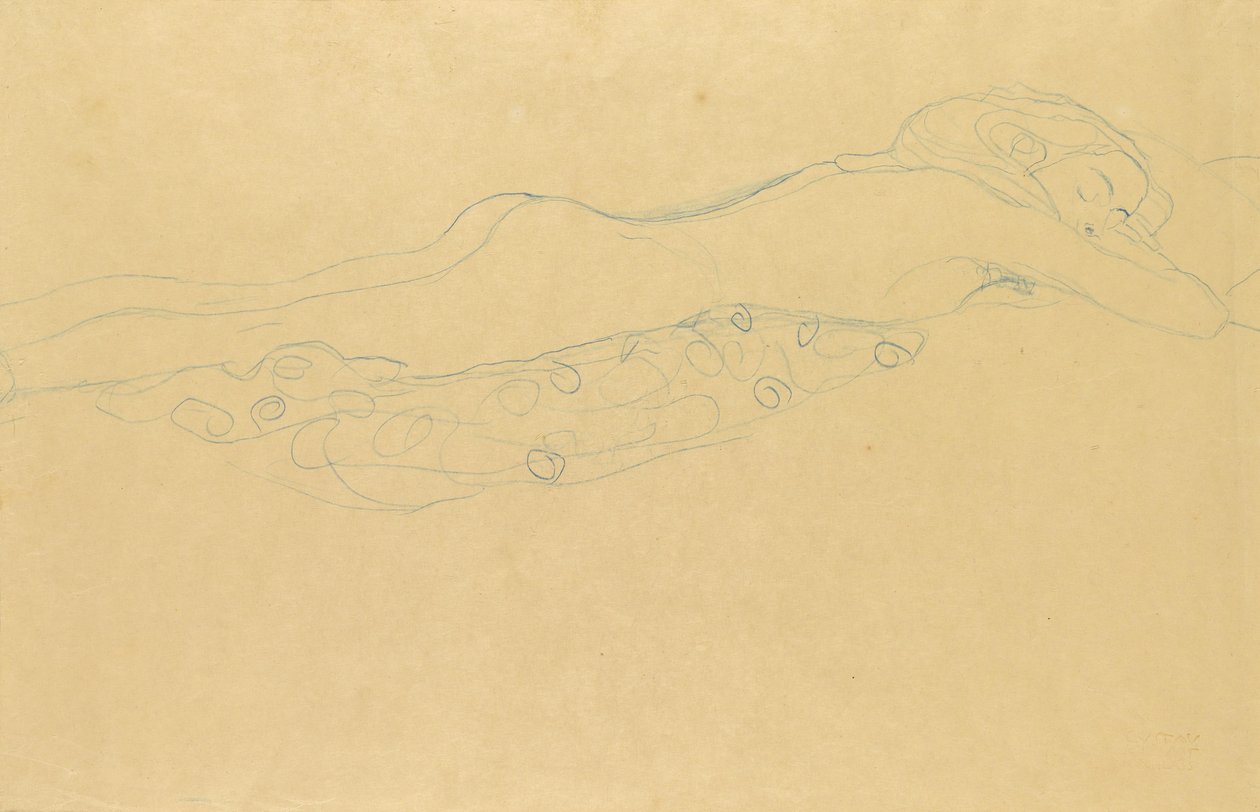 Waterslangen II door Gustav Klimt