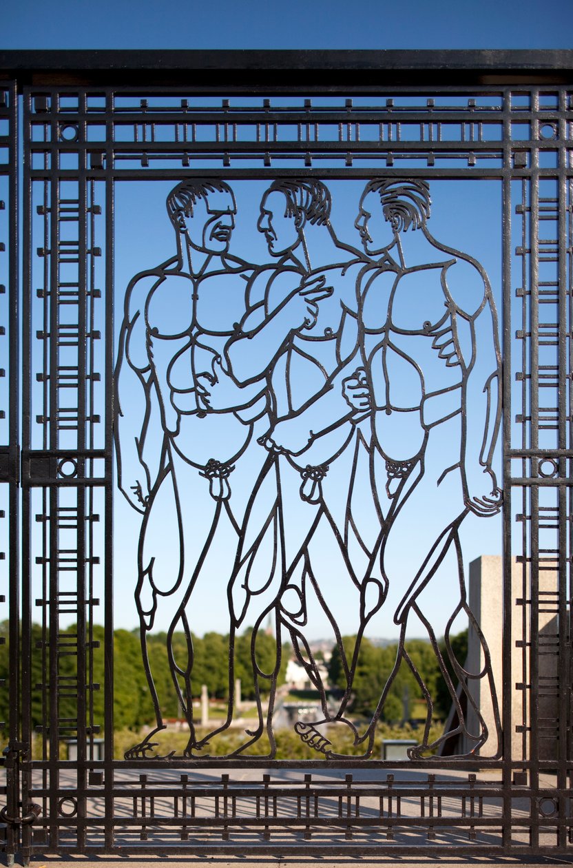 Toegangspoort tot het beeldenpark door Gustav Vigeland