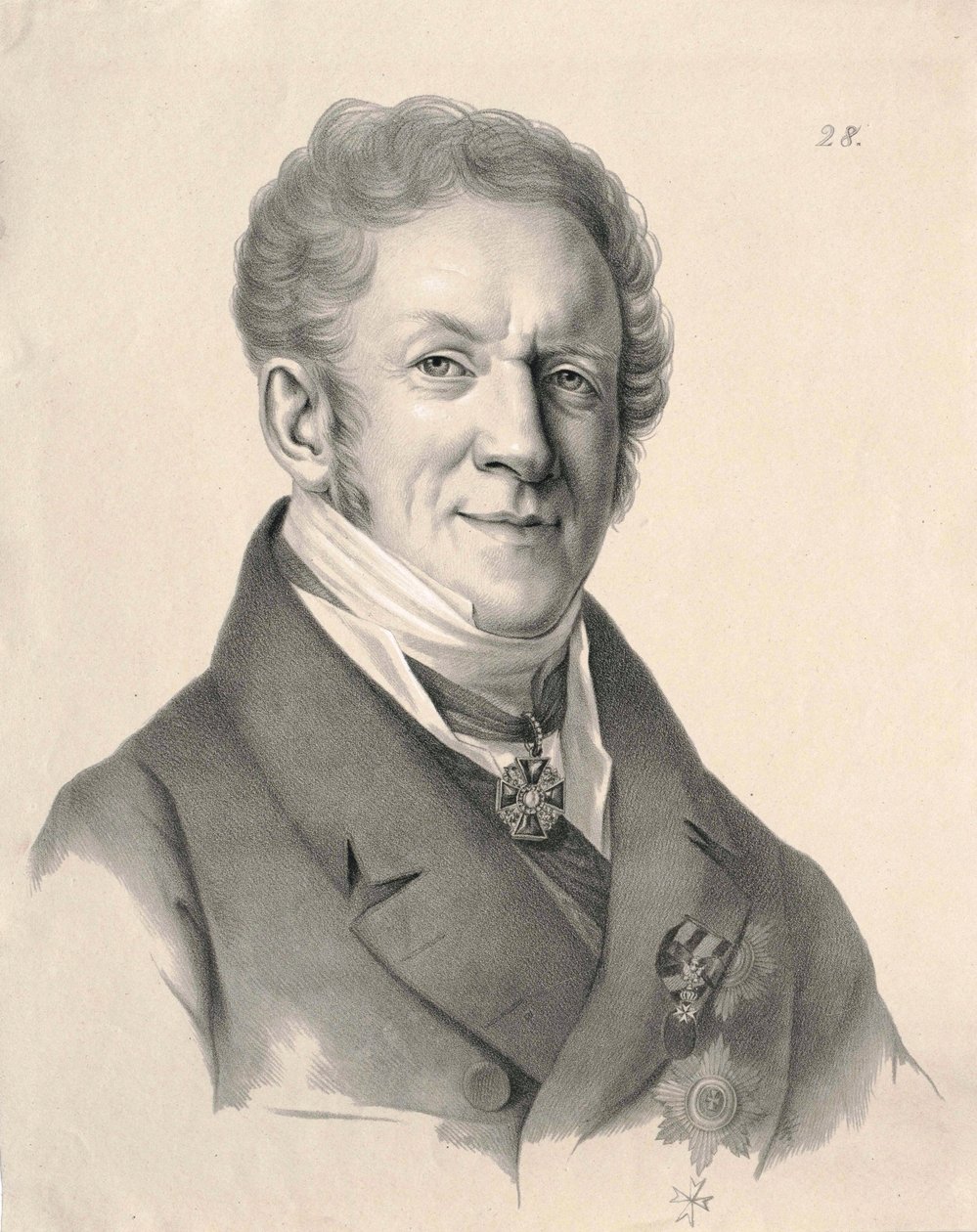 Balthasar Campenhausen (1820s engraving) door Gustav Adolf Hippius