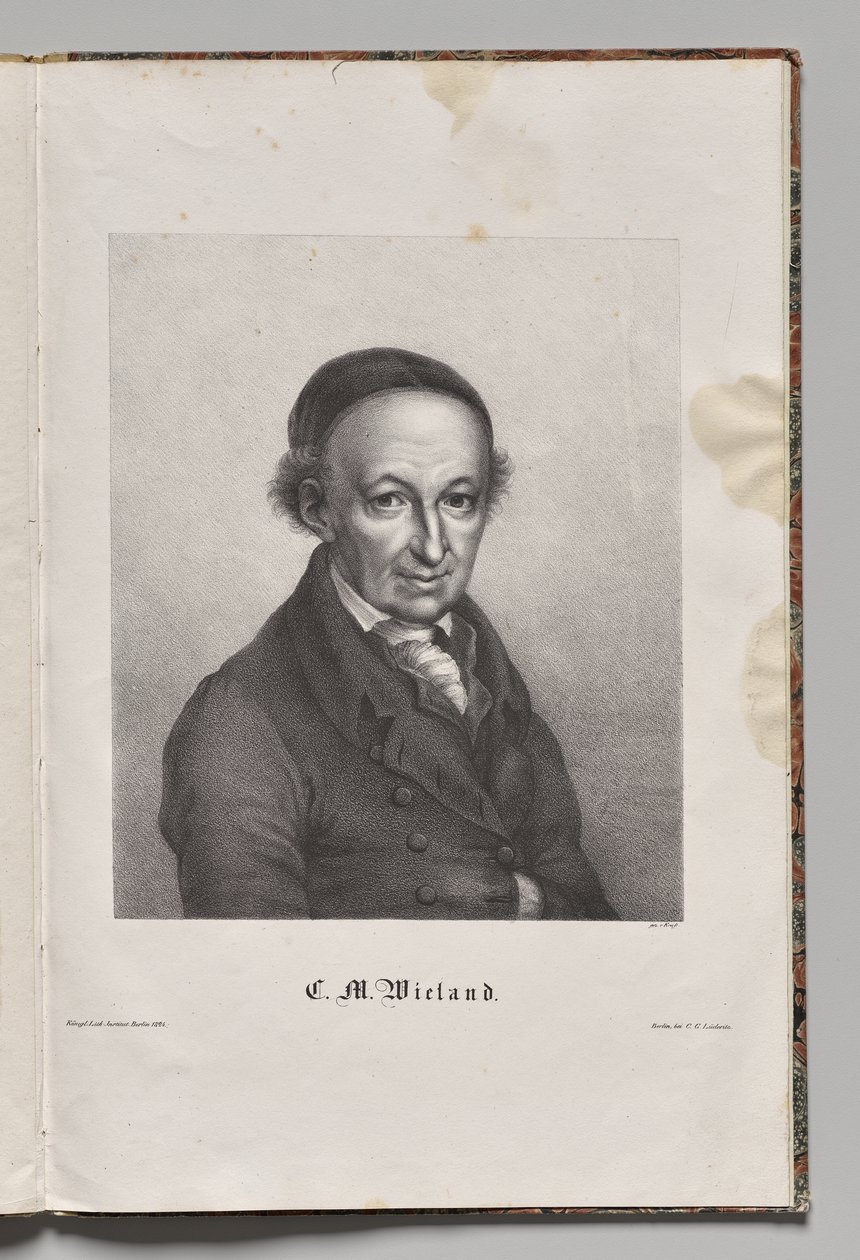 Duitslands Beroemde Auteurs: Portret van Christopher Martin Wieland door Gustav Karl Friedrich Luderitz