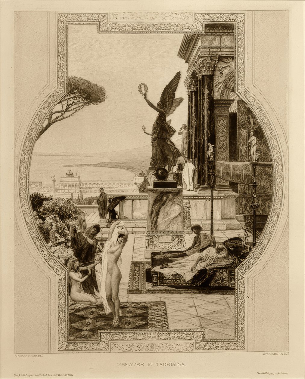 Het antieke theater in Taormina door Gustav Klimt
