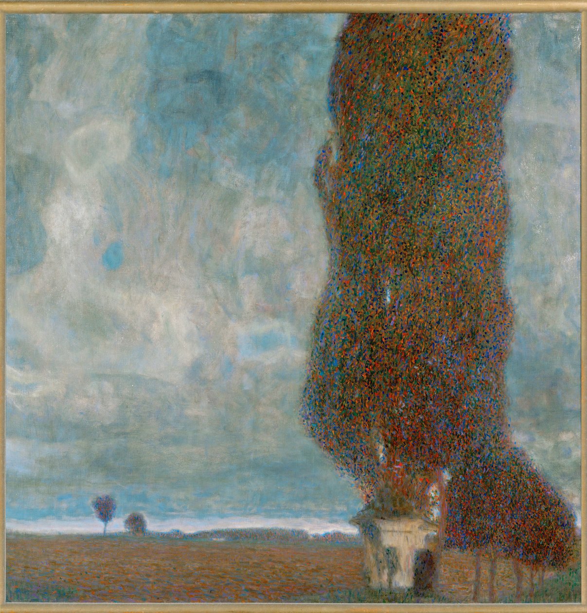 De grote populier (II) of Opkomend onweer door Gustav Klimt