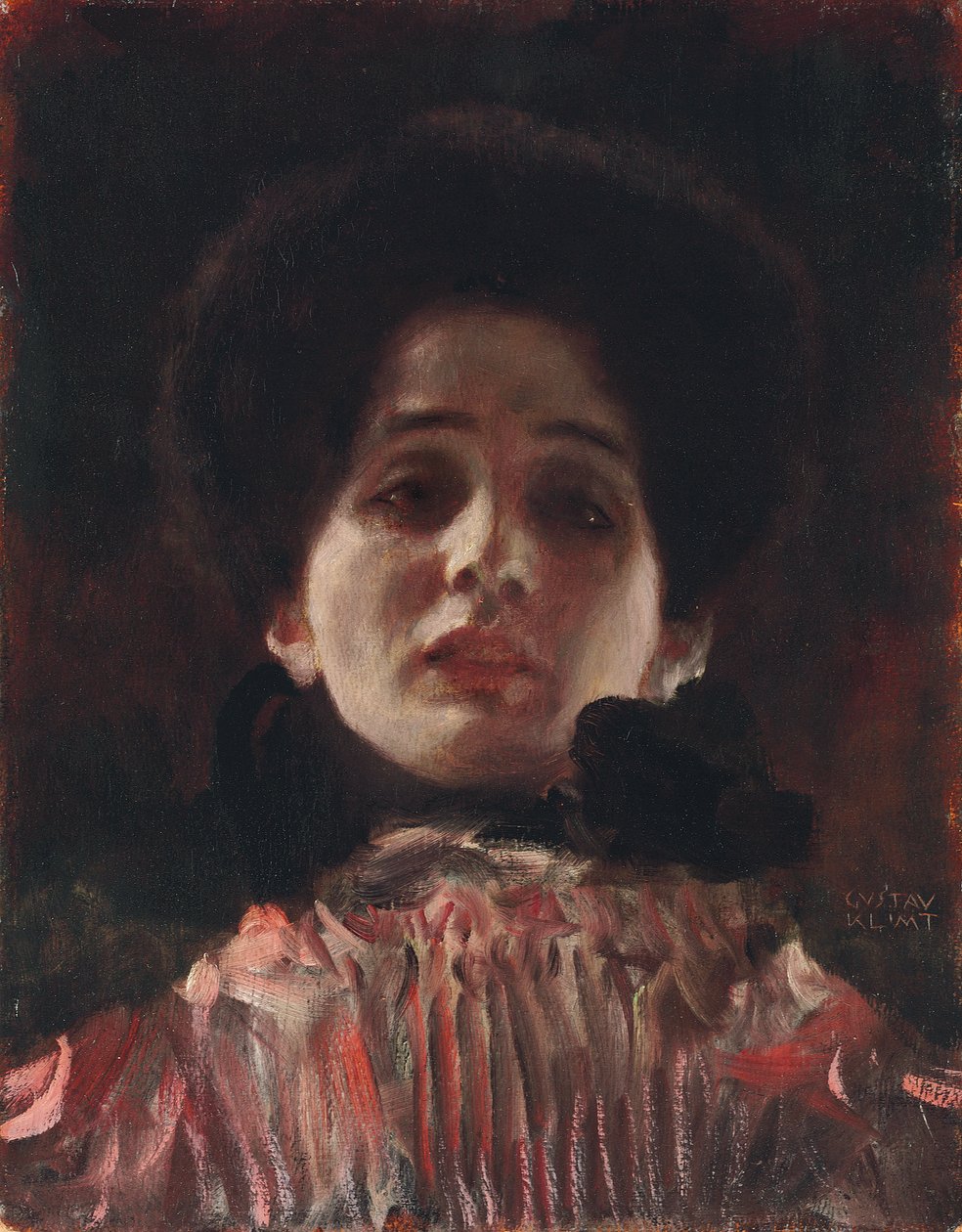 Portret van een Dame en Face, c.1898 door Gustav Klimt