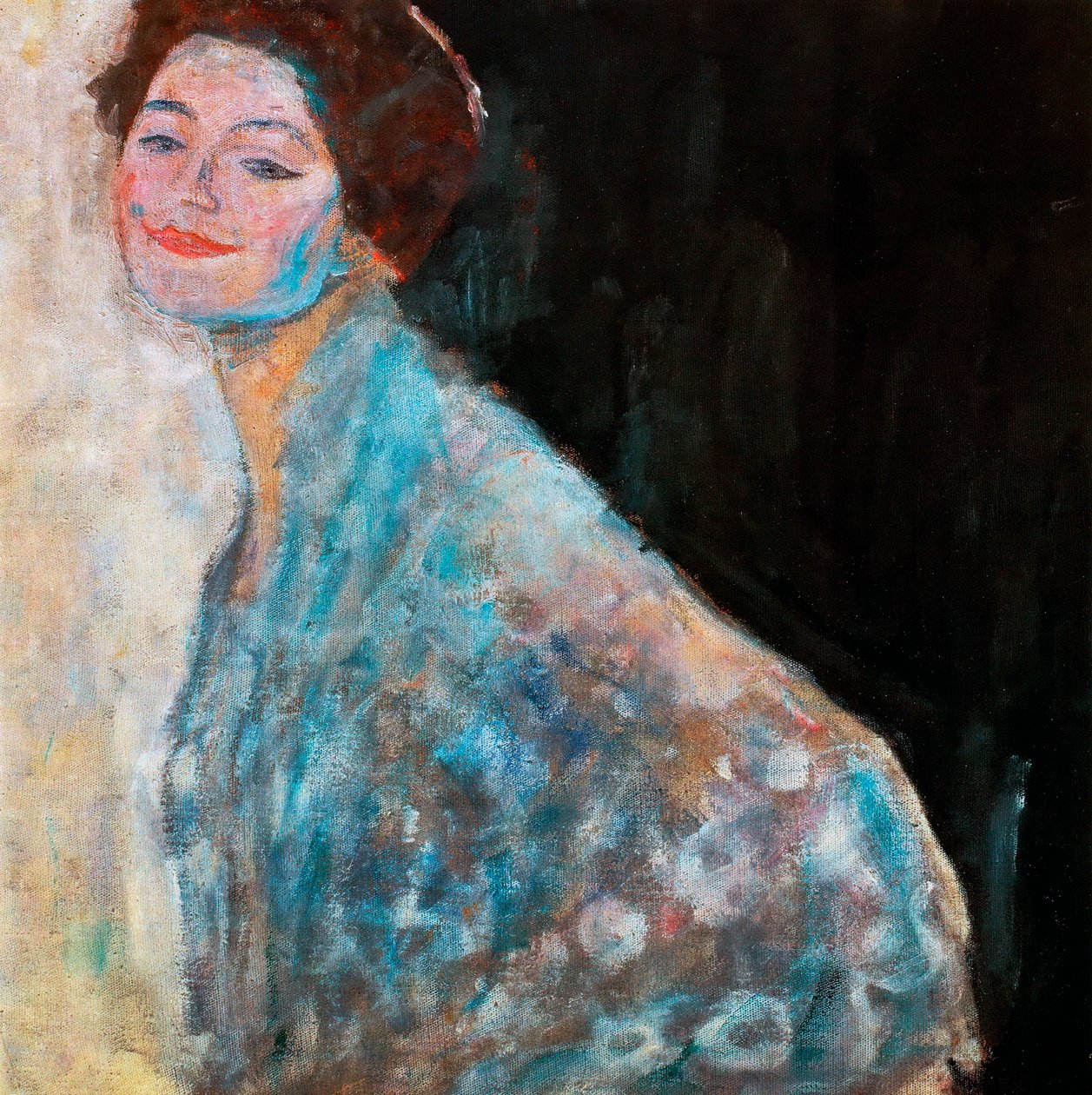 Portret van een Dame in het wit onvoltooid, 1917 door Gustav Klimt