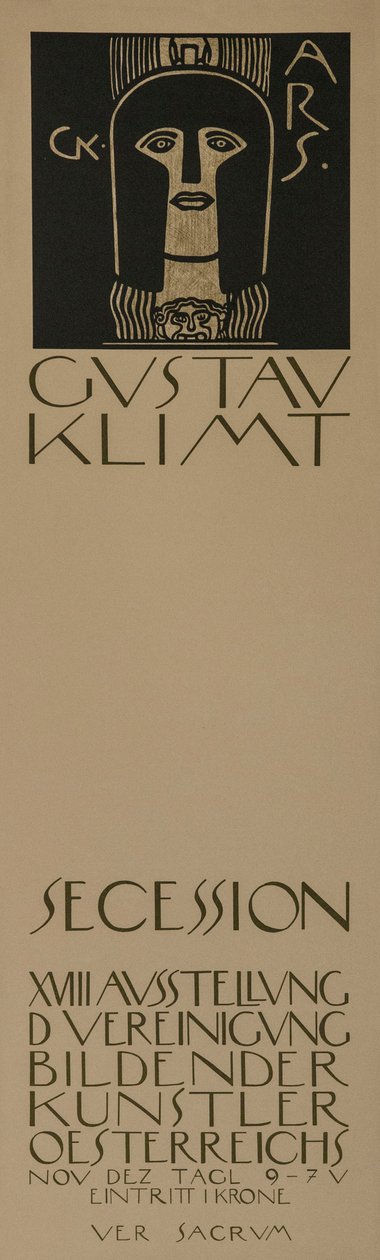 Poster voor de Achttiende Wenen Secession Tentoonstelling, 1903 door Gustav Klimt