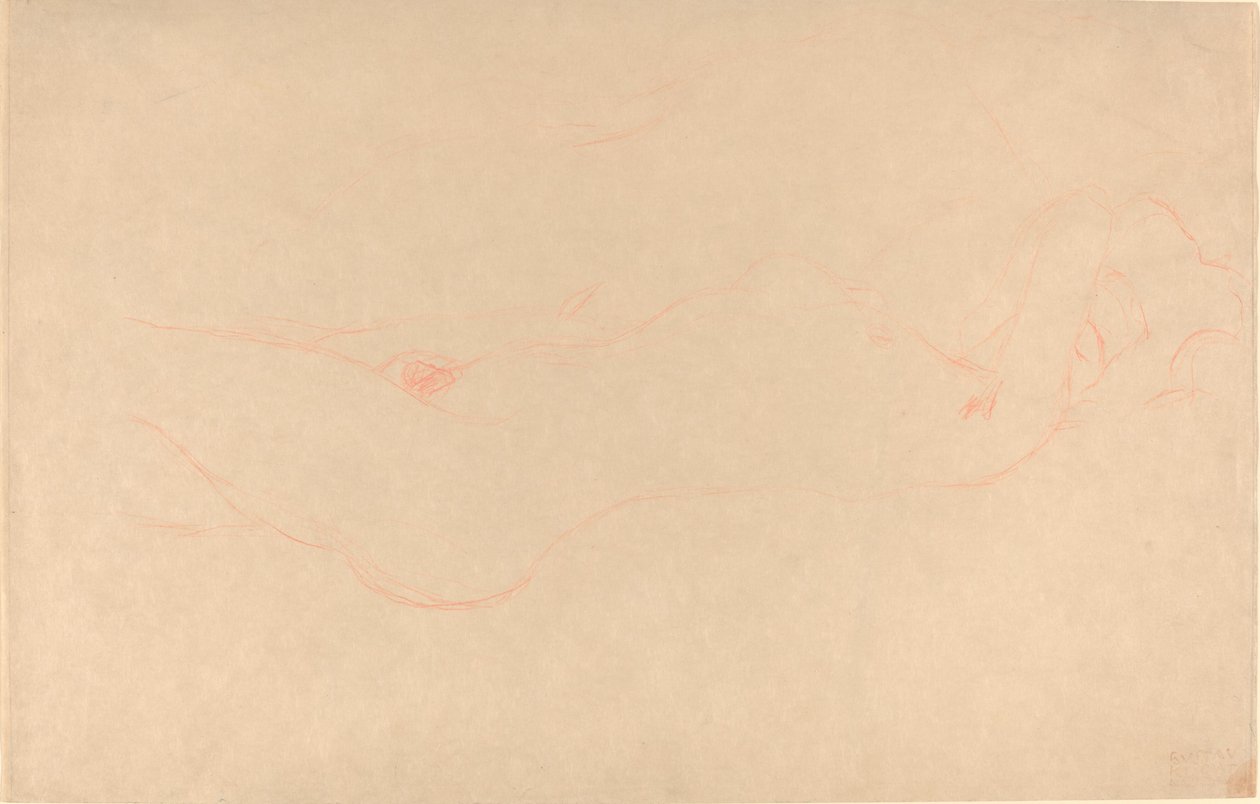 Liggende Vrouw door Gustav Klimt