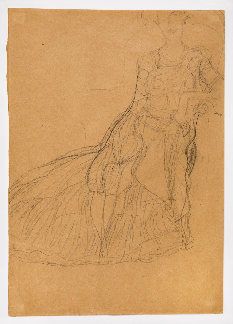 Zittende dame (Adele Bloch-Bauer) door Gustav Klimt