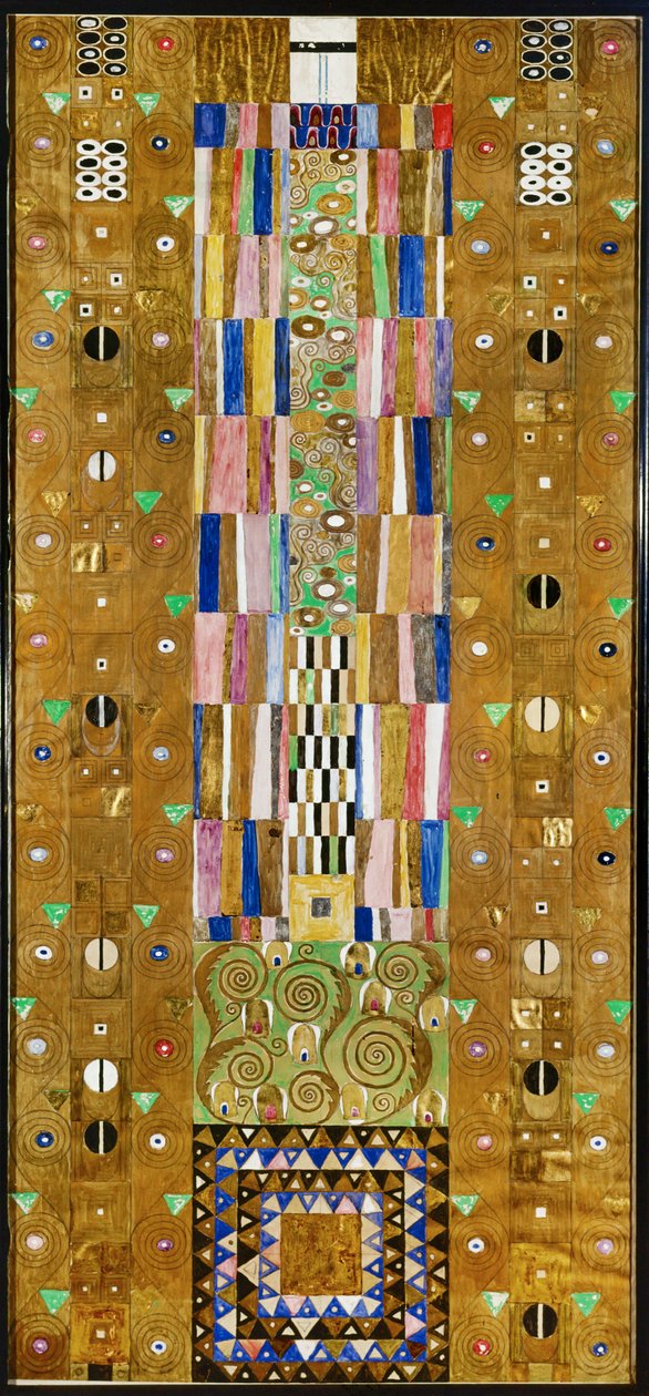 Schets voor De Ridder van het fries van het Palais Stoclet, Brussel door Gustav Klimt