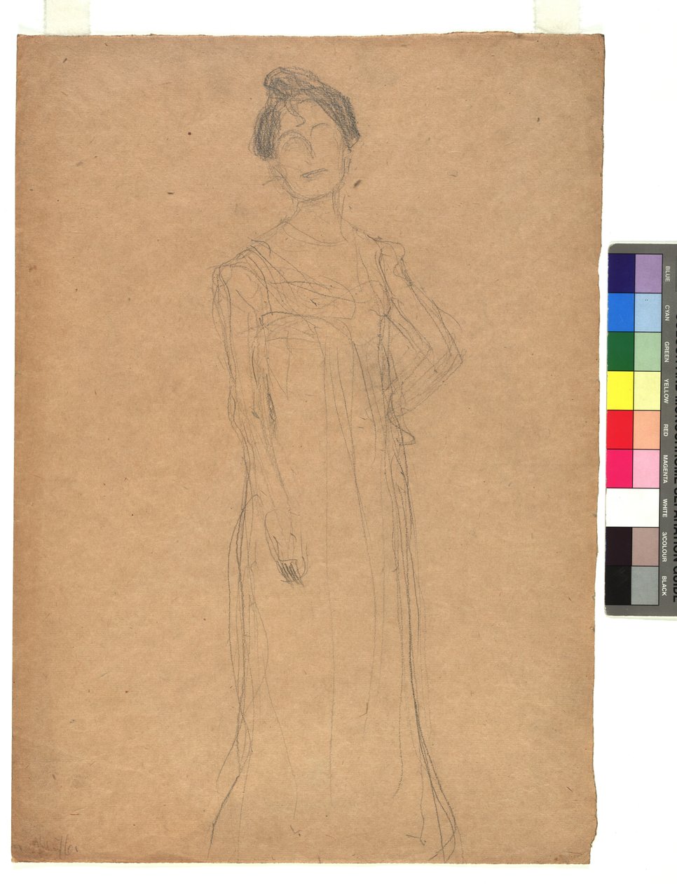 Studie zu einem Damenporträt door Gustav Klimt