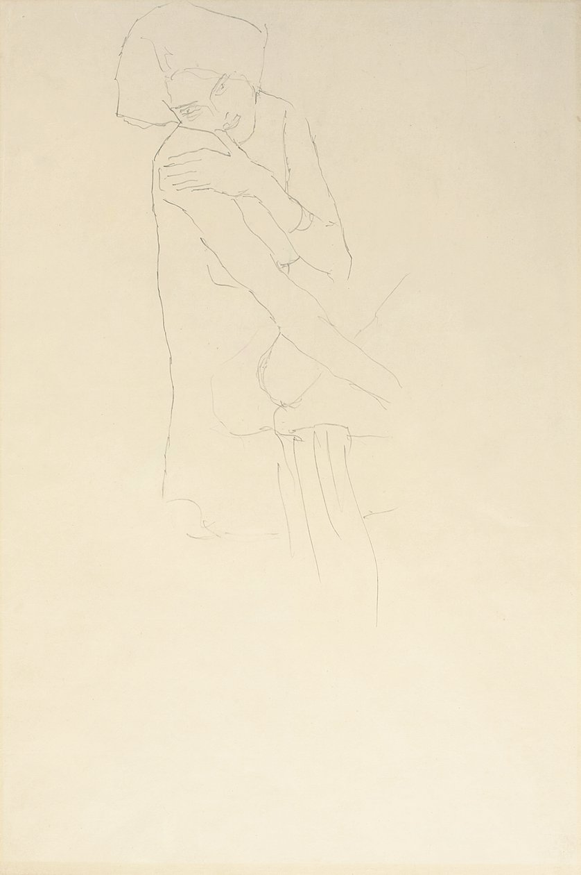 Studie voor Adele Bloch-Bauer II, 1911 door Gustav Klimt