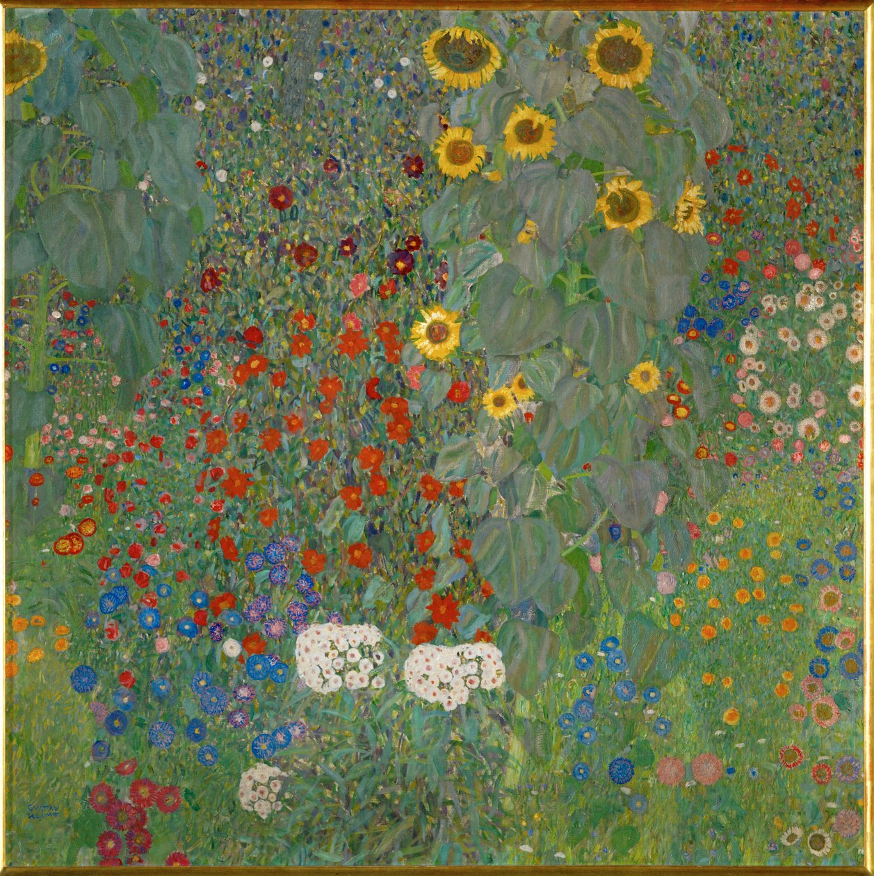 Zonnebloemen door Gustav Klimt