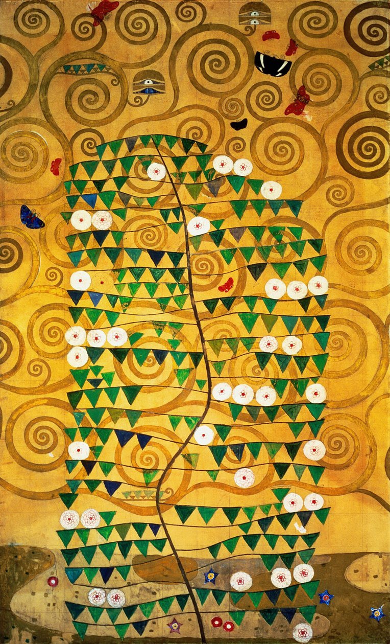 De Stoclet Fries, Detail: Levensboom, 1905-1909 door Gustav Klimt