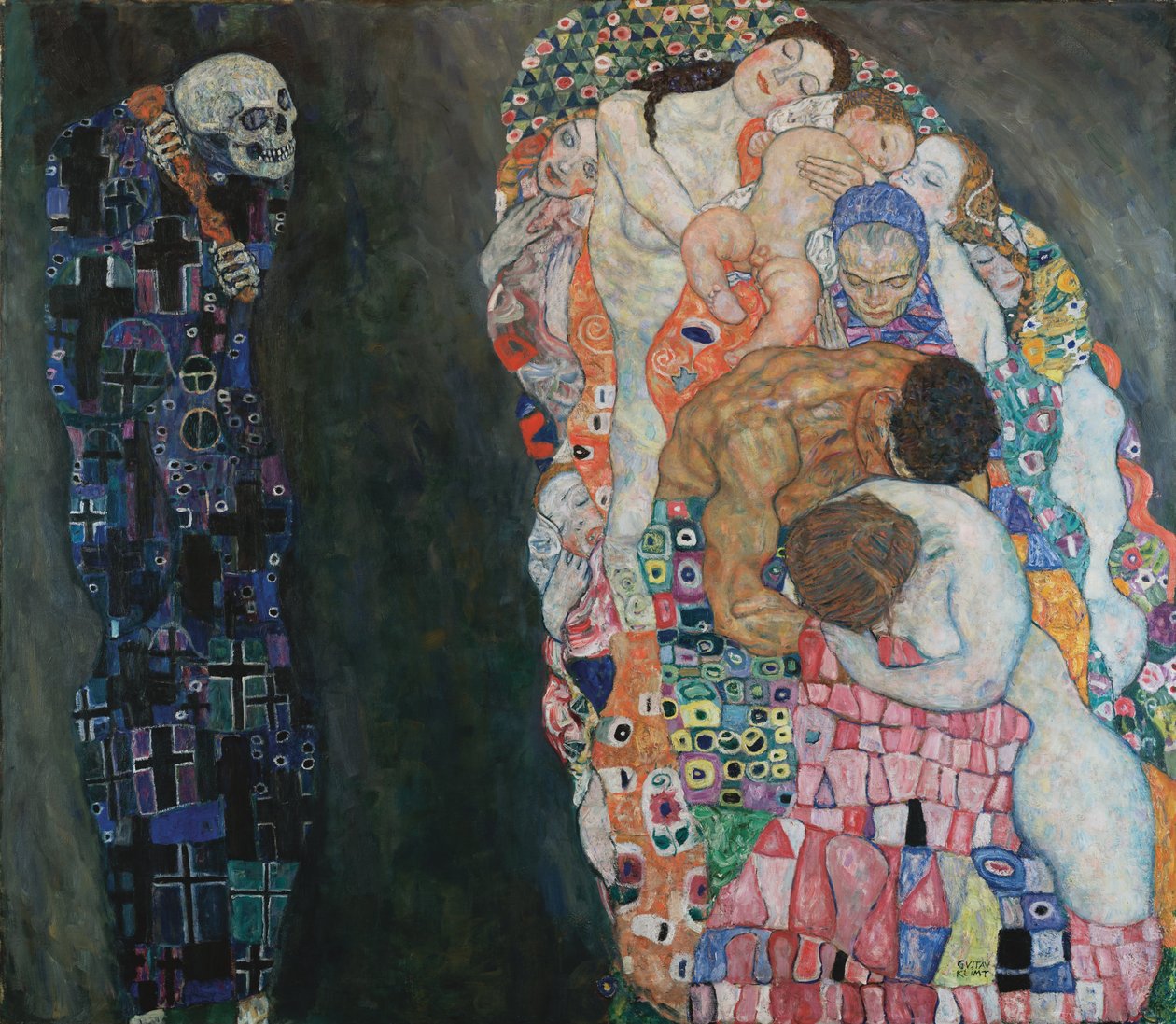 „Dood en leven” door Gustav Klimt