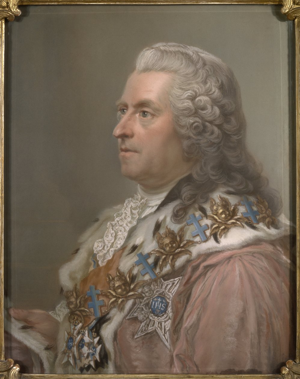 Portret van graaf Carl Gustaf Tessin door Gustav Lundberg