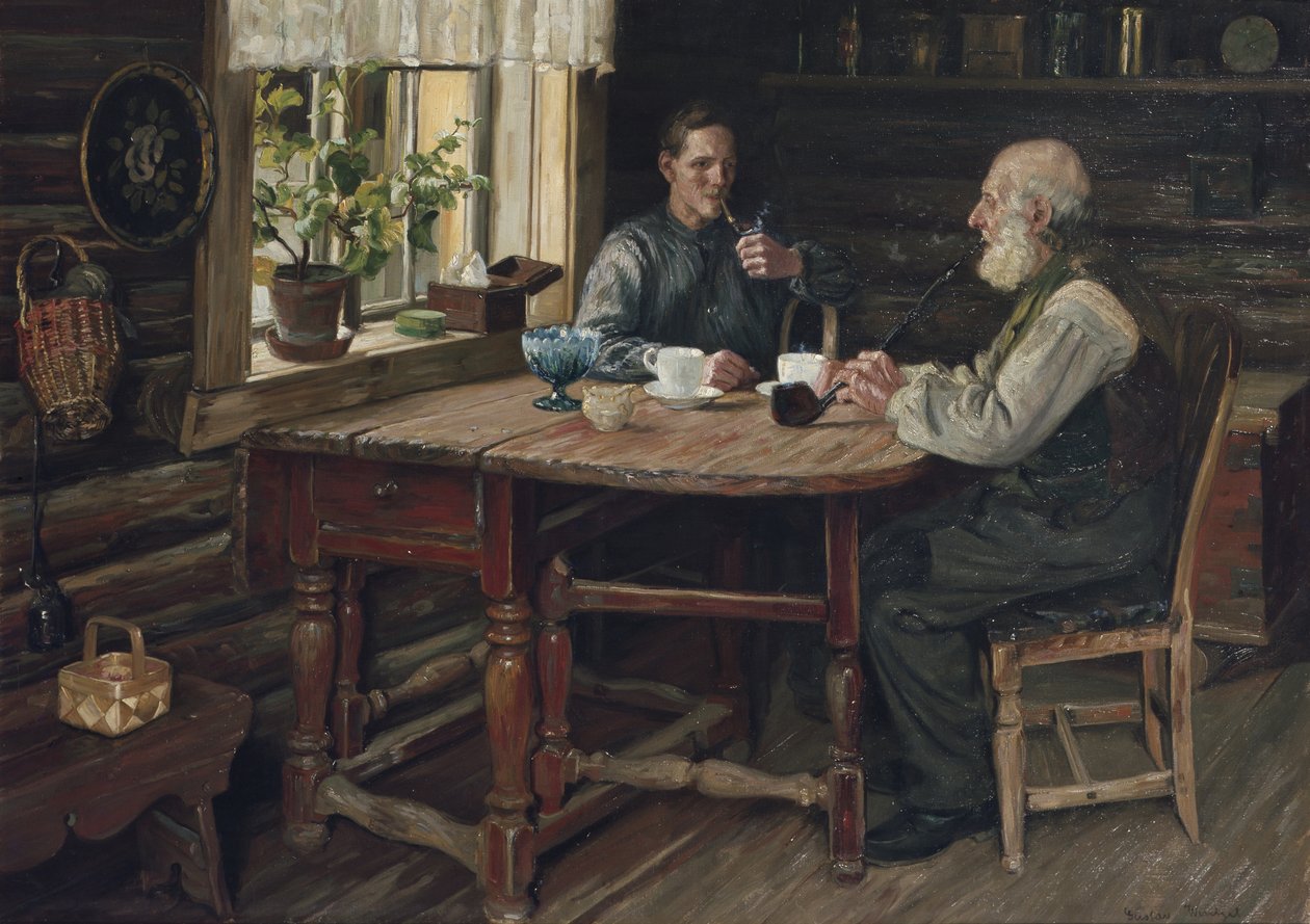 Koffiepauze 1900 door Gustav Wentzel
