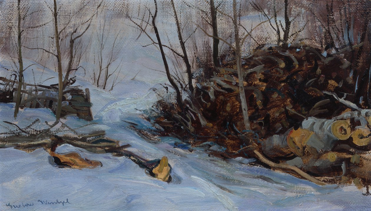 Winterlandschap door Gustav Wentzel