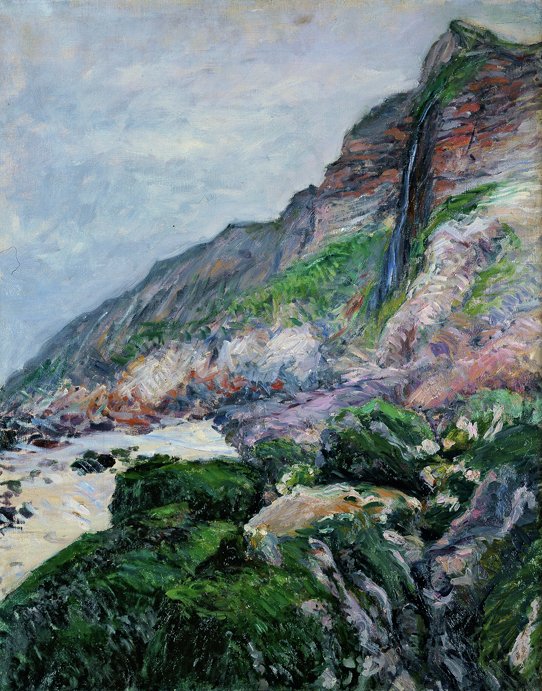 Kliffen in Normandië door Gustave Caillebotte