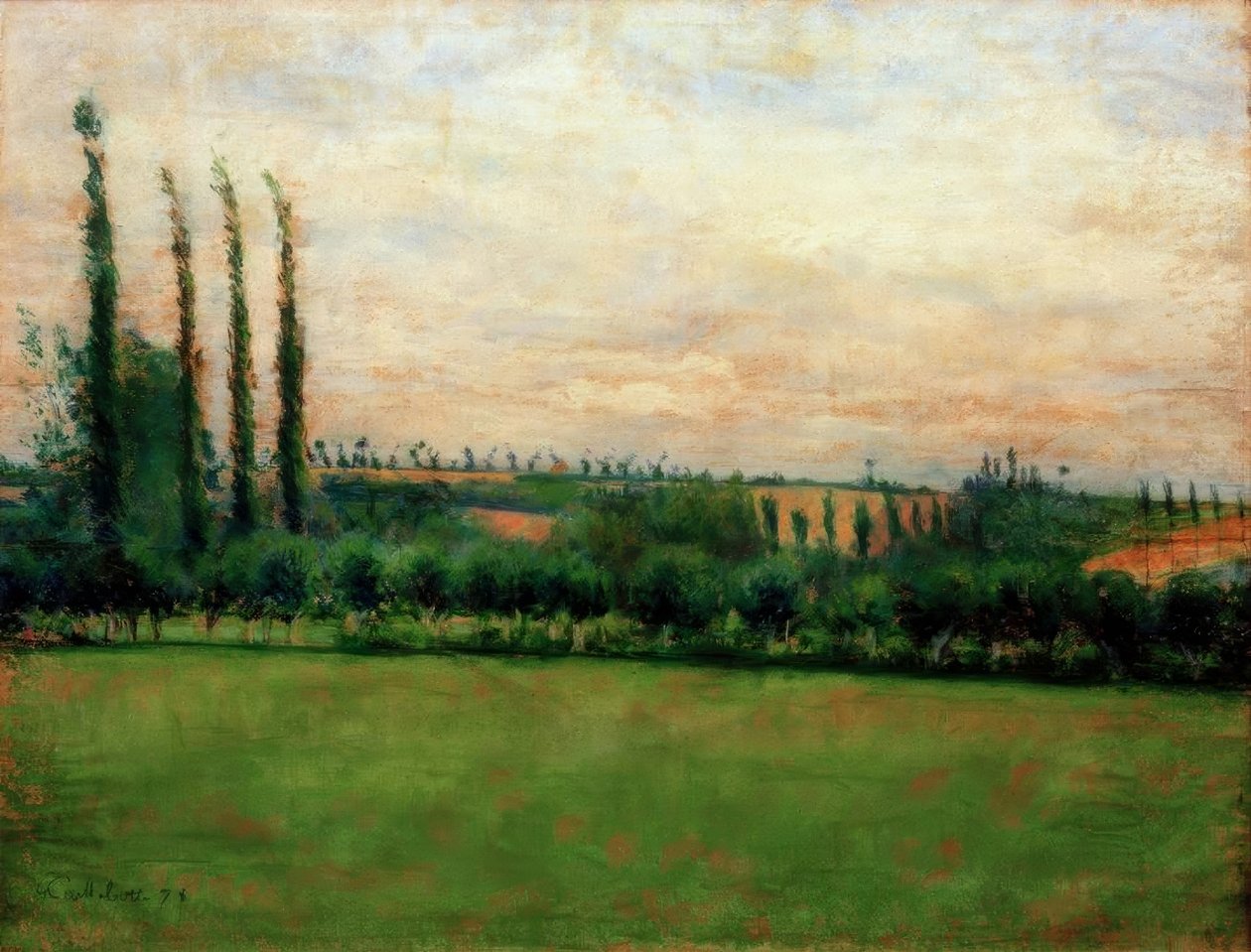 Prairie door Gustave Caillebotte