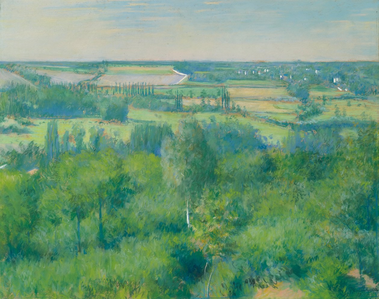 Vallei van de Yerres door Gustave Caillebotte