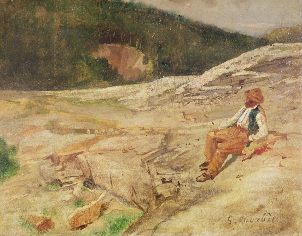 Landschap door Gustave Courbet