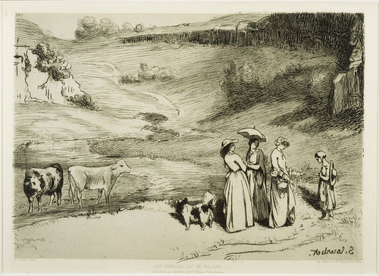 Les Demoiselles de village door Gustave Courbet