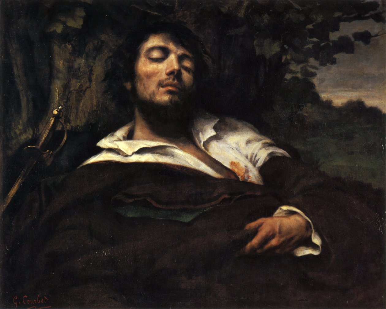 De gewonde man door Gustave Courbet