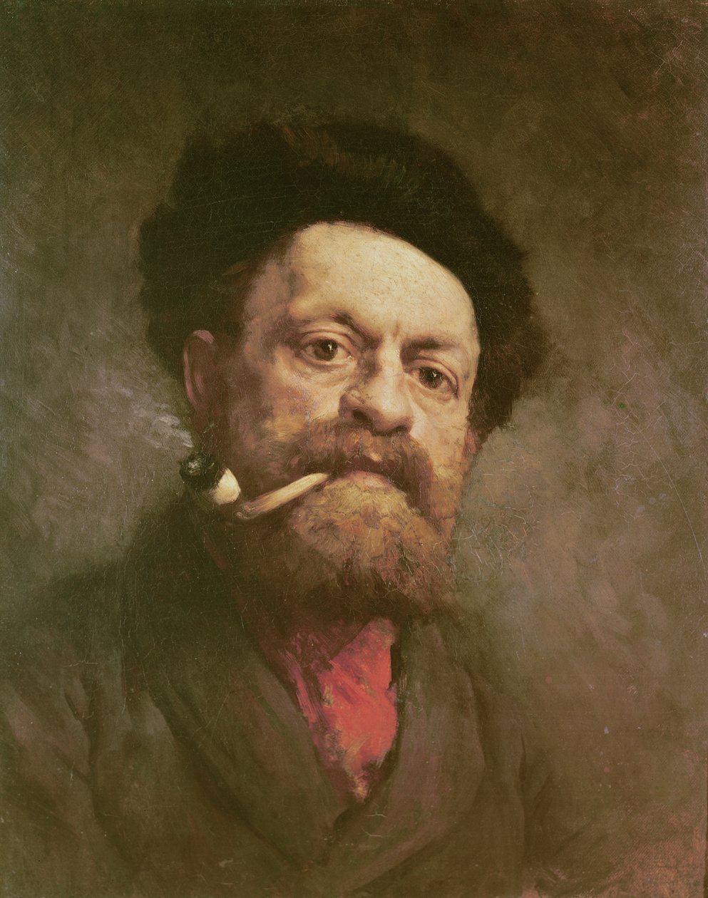 Man met een Pijp door Gustave Courbet
