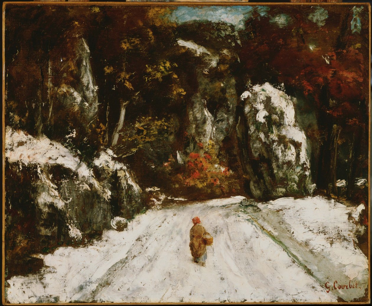Winter in de Jura door Gustave Courbet