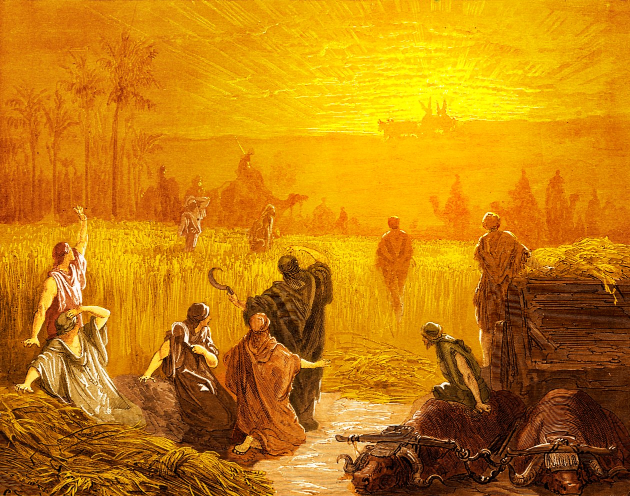 Terugkeer van de Ark naar Beth Shemesh, door Doré - Bijbel door Gustave Dore